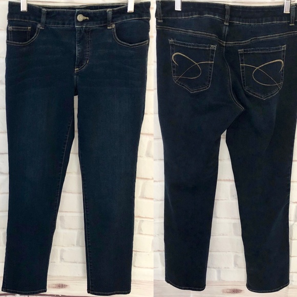 Chicos Jeans Slim Leg Style So Slimming . Blue. Size 0.5, corresponds to… - Picture 1 of 11